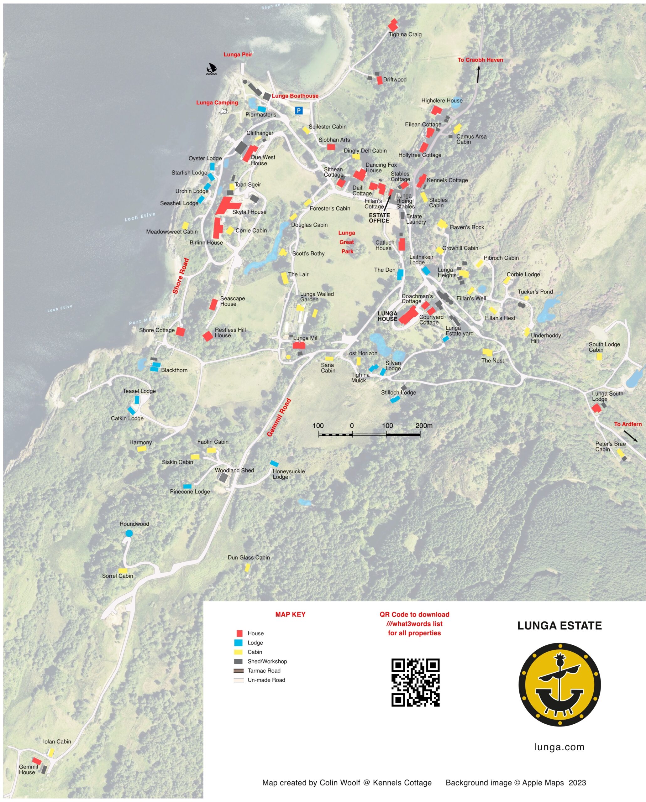 Lunga Map vector - s